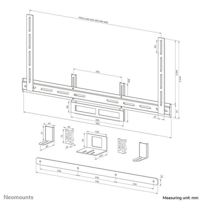 Neomounts AV2-500BL Videobar kit 43-110" - VESA - max 10 kg - universal,Videobar mount, 200 x 200,200 x 400,400 x 400,400 x 600,200 x 300,600 x 200,600x 300,600 x 400,800 x 200,800 x..., 109.2 cm (43"), 2.79 m (110"), 10 kg, Black 19 Neomounts AV2-500BL Videobar kit 43-110" - VESA - max 10 kg - universal,Videobar mount, 200 x 200,200 x 400,400 x 400,400 x 600,200 x 300,600 x 200,600x 300,600 x 400,800 x 200,800 x..., 109.2 cm (43"), 2.79 m (110"), 10 kg, Black 19