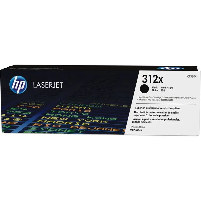 HP Cartucho de tóner 312X Negro 4400 páginas para Color LaserJet Pro MFP M476 HP Cartucho de tóner 312X Negro 4400 páginas para Color LaserJet Pro MFP M476