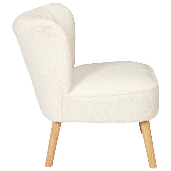 Home Deco Factory Silla Butaca Erika, Colección Natural, Tapizado de Rizo, Patas de Madera, 70x59x72 cm 3 Home Deco Factory Silla Butaca Erika, Colección Natural, Tapizado de Rizo, Patas de Madera, 70x59x72 cm 3