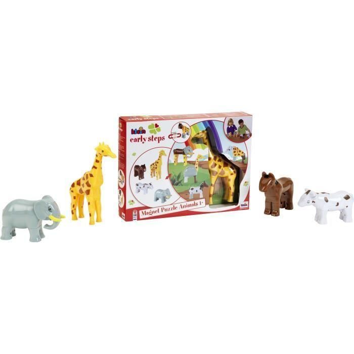 Animales Magnéticos - KLEIN - 0065 - Puzzle de 4 Animales Divertidos Grandes, Caja Abierta - 16 Piezas - A partir de 12 Meses 4 Animales Magnéticos - KLEIN - 0065 - Puzzle de 4 Animales Divertidos Grandes, Caja Abierta - 16 Piezas - A partir de 12 Meses 4