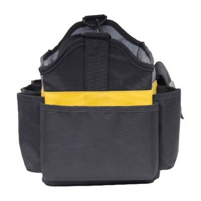 Stanley Cesta de herramientas con bandolera 30cm vacía, 18 compartimentos, máxima apertura, base rígida y pies antideslizantes 1 Stanley Cesta de herramientas con bandolera 30cm vacía, 18 compartimentos, máxima apertura, base rígida y pies antideslizantes 1