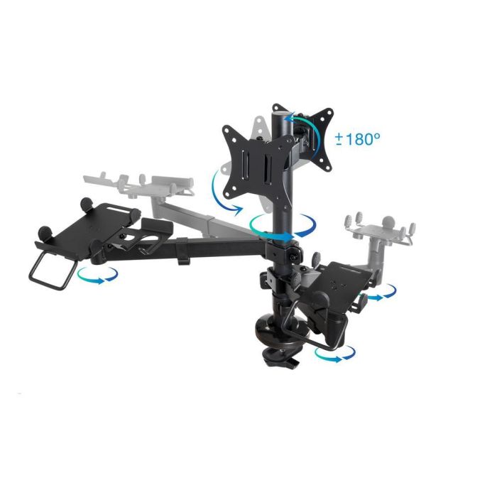 Soporte de Mesa para 2 Monitores, TPV, Impresora, Términal y Lector TooQ TQPM0002/ Giratorio/ Inclinable/ hasta 9kg 3 Soporte de Mesa para 2 Monitores, TPV, Impresora, Términal y Lector TooQ TQPM0002/ Giratorio/ Inclinable/ hasta 9kg 3