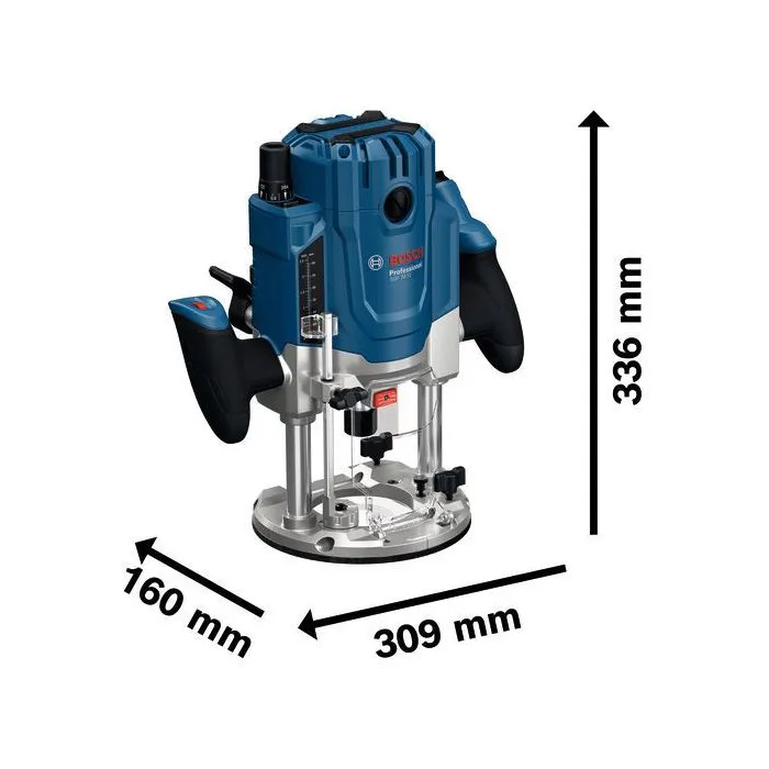 Bosch Professional Fresadora GOF 20-12 L - Fresadora de 2000W, 16mm, Incluye Accesorios, BOS4053423688221