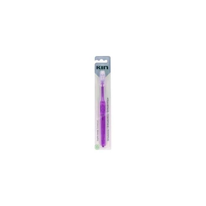 Kin Cepillo Dental para Ortodoncia, Filamentos en V y Cabezal Pequeño para Higiene Diaria con Brackets - 1 unidad