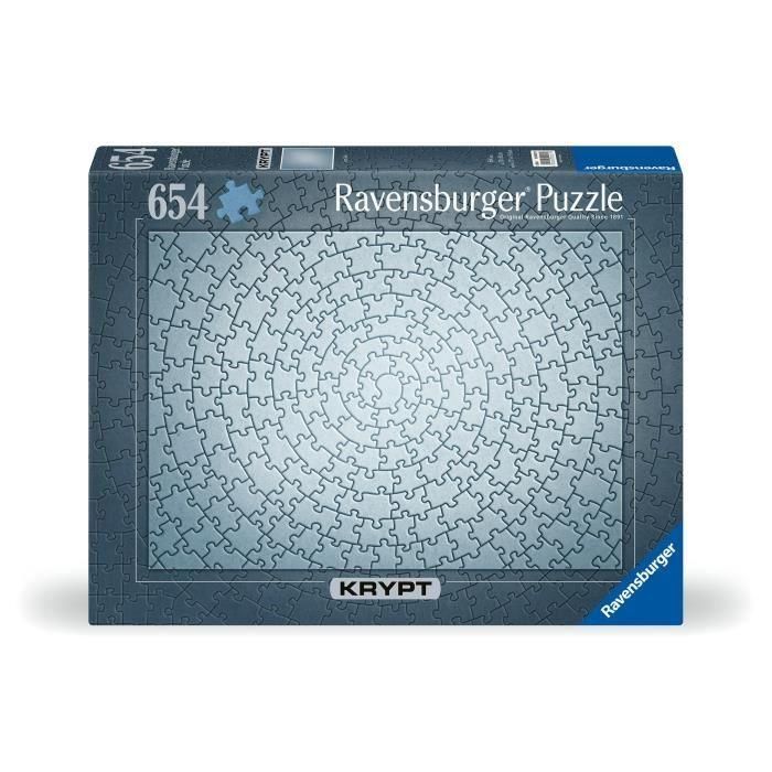 Puzzle Krypt Silver de 654 piezas, adultos y niños a partir de 14 años, Monochrome Challenge, 12000071, Ravensburger 1 Puzzle Krypt Silver de 654 piezas, adultos y niños a partir de 14 años, Monochrome Challenge, 12000071, Ravensburger 1