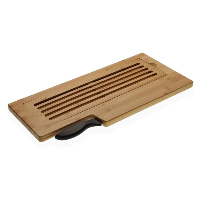 Tabla Pan con Cuchillo Bambú Versa 23x50x2 cm (2 Unidades) Tabla Pan con Cuchillo Bambú Versa 23x50x2 cm (2 Unidades)