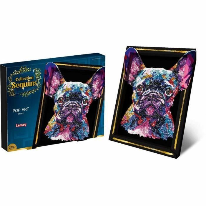 Lansay LAN3181860203613 Kit de ocio creativo Colección Lentejuelas Perro pop art para 14+ años 4 Lansay LAN3181860203613 Kit de ocio creativo Colección Lentejuelas Perro pop art para 14+ años 4