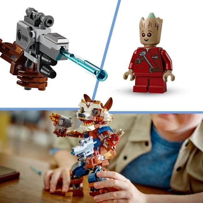 LEGO 76282 Marvel Rocket y Baby Groot, Juguete Guardianes de la Galaxia, Minifigura de superhéroe para niños 3