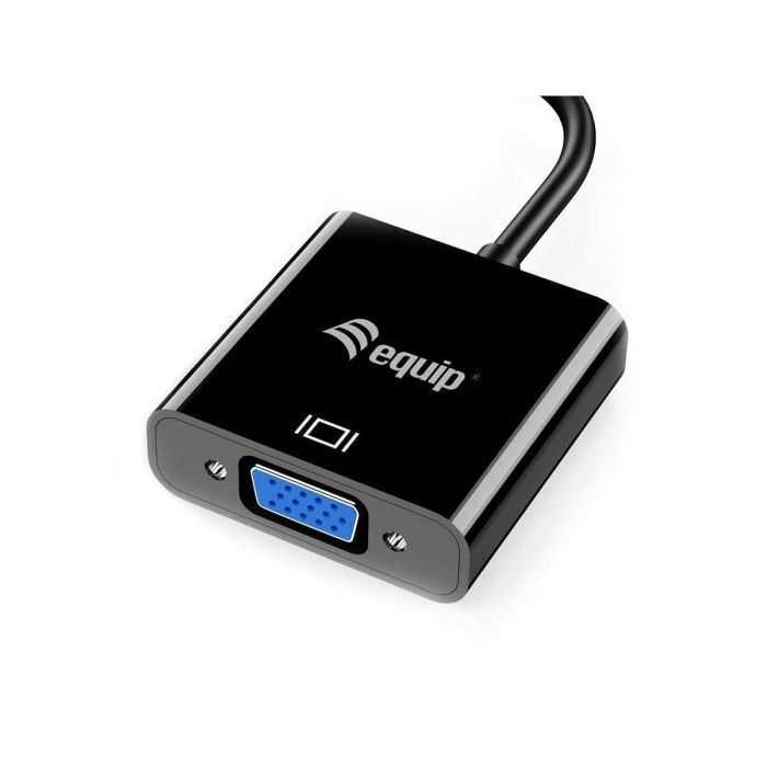 Adaptador USB a VGA Equip 133384 Negro 3 Adaptador USB a VGA Equip 133384 Negro 3