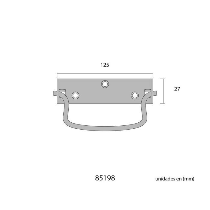 Edm Asa Abatible con Tope 125mm Zinc Cromado 2 Unidades 1