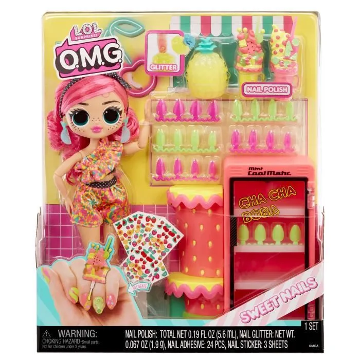 L.O.L. Surprise! OMG Sweet Nails Barra de Uñas Muñeca de Moda Pinky Pops Fruit Shop Tema de Frutas para Niñas de 4 Años en Adelante 4 L.O.L. Surprise! OMG Sweet Nails Barra de Uñas Muñeca de Moda Pinky Pops Fruit Shop Tema de Frutas para Niñas de 4 Años en Adelante 4