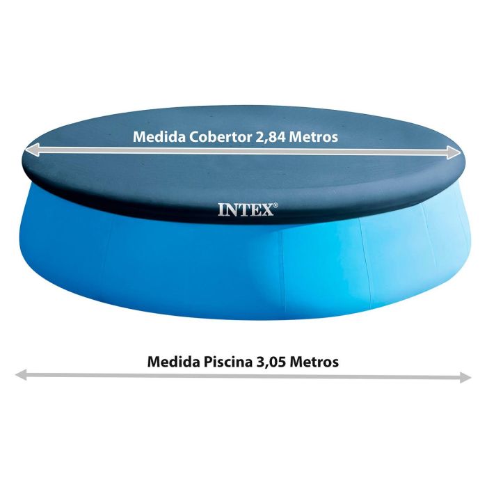 Intex 28021 Cobertor de Piscina Easy Set 305 cm. Protección Contra Suciedad y Lluvia con Orificios de Drenaje. Vinilo Resistente 2 Intex 28021 Cobertor de Piscina Easy Set 305 cm. Protección Contra Suciedad y Lluvia con Orificios de Drenaje. Vinilo Resistente 2
