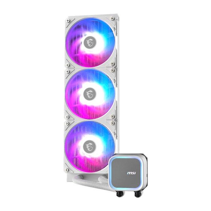 MSI MAG CoreLiquid Kit Refrigeración Líquida AIO para CPU 3x120mm Blanco Compatible Intel 1700/1851 AMD AM4/AM5 LED RGB 1 MSI MAG CoreLiquid Kit Refrigeración Líquida AIO para CPU 3x120mm Blanco Compatible Intel 1700/1851 AMD AM4/AM5 LED RGB 1