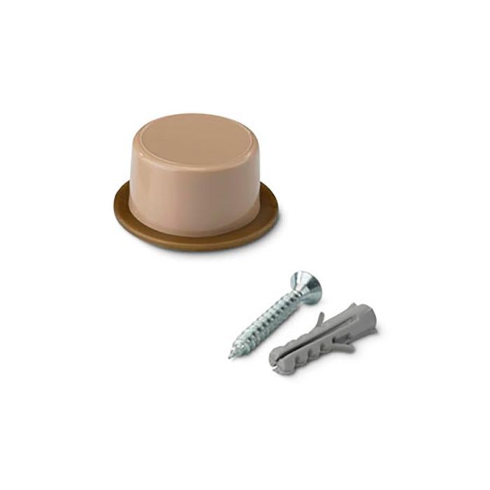 Inofix Tope de puerta con tornillo, PVC, beige, blister 2 unid.