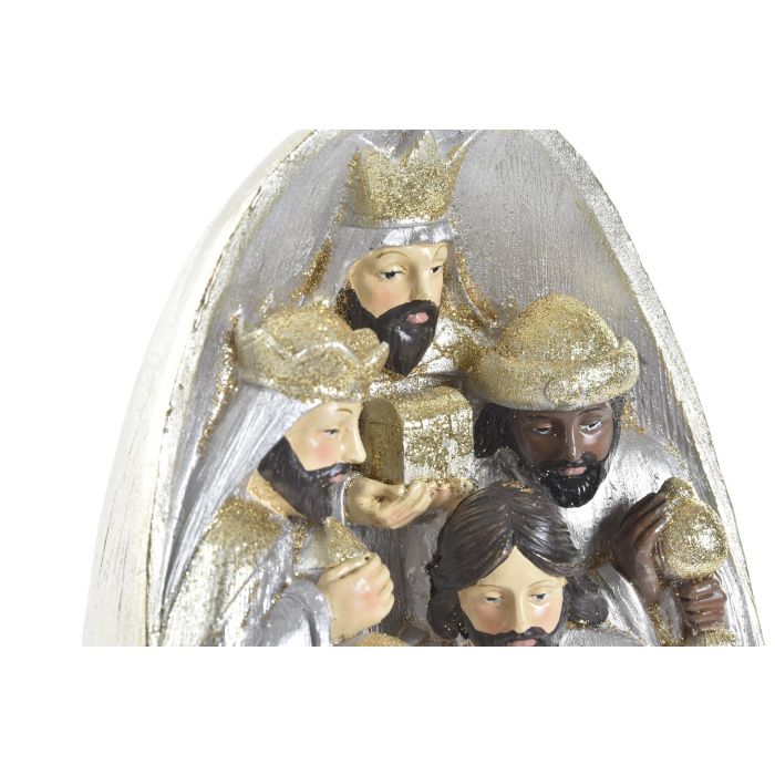 DKD Home Decor Nacimiento Navidad Tradicional Dorado Plateado Resina y Purpurina 10.5x19x11.5 cm 2 DKD Home Decor Nacimiento Navidad Tradicional Dorado Plateado Resina y Purpurina 10.5x19x11.5 cm 2