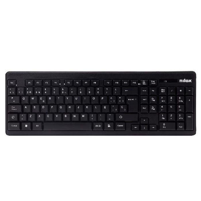 Nilox NXKMWE0001 Kit Teclado + Ratón Inalámbrico 2.4GHz USB Teclado Español completo Ratón Óptico 1000DPI Negro 5