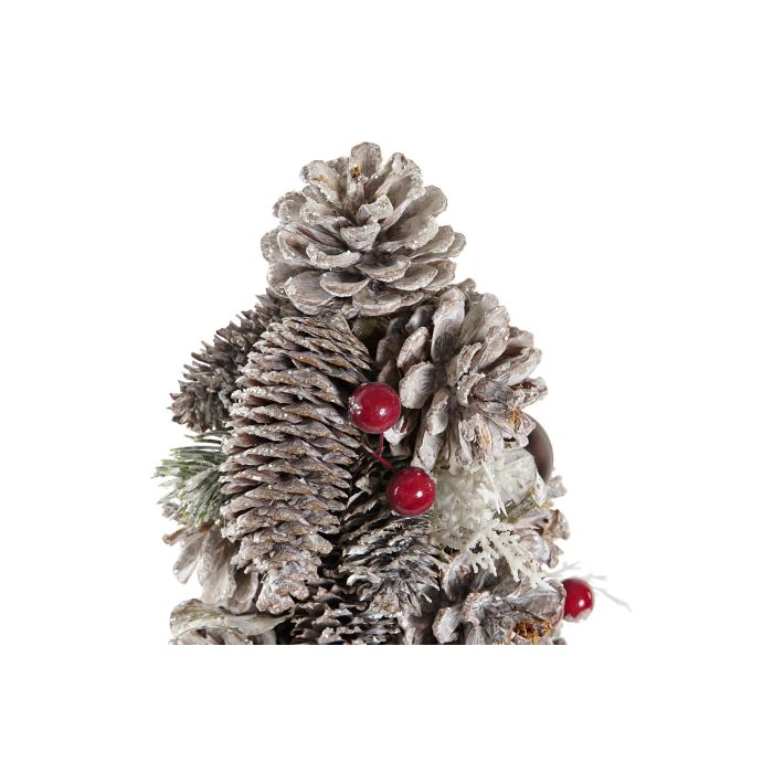 DKD Home Decor Cono de Navidad Alpino Decoración Festiva en Blanco y Rojo, Fabricado con Piña y Porexpan, 21x47x21 cm 2 DKD Home Decor Cono de Navidad Alpino Decoración Festiva en Blanco y Rojo, Fabricado con Piña y Porexpan, 21x47x21 cm 2
