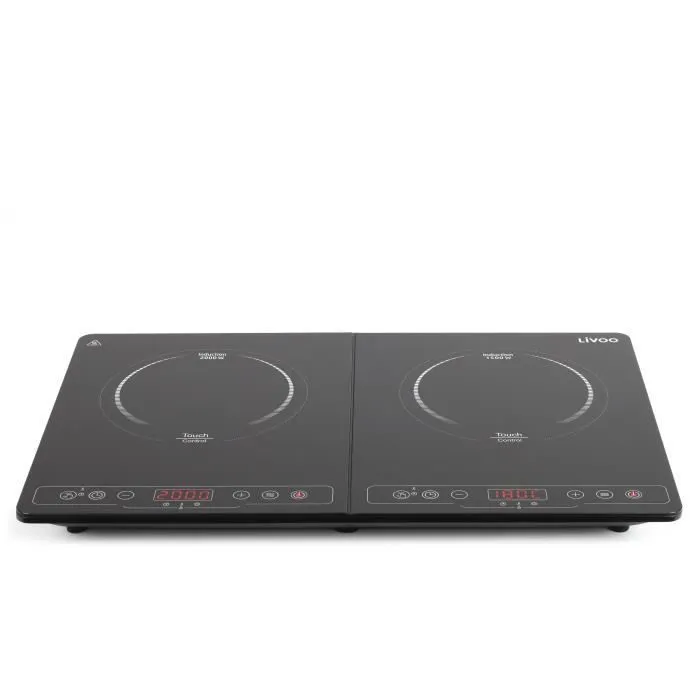 Livoo DOC236 Placa de inducción doble - 22cm - 60° a 240° C - Negro 1