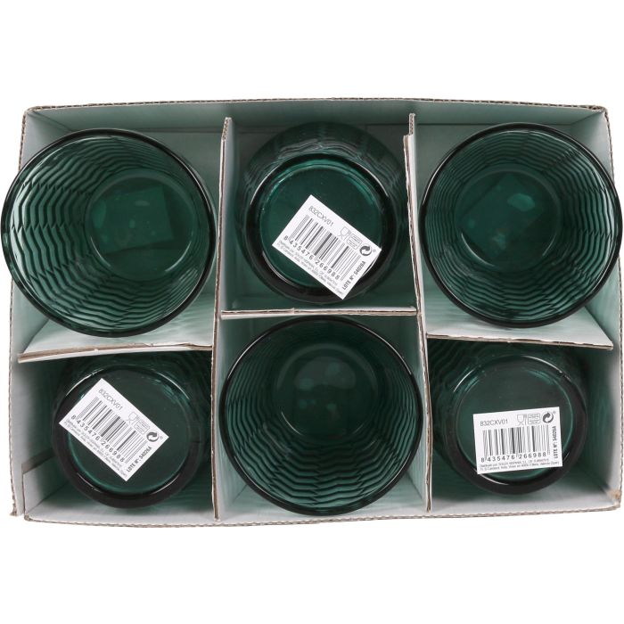 La Mediterranea Vaso Spica de 290 cc en color Verde, con un diámetro de 8 cm y altura de 10 cm, peso de 270 gramos. (48 Unidades) 4