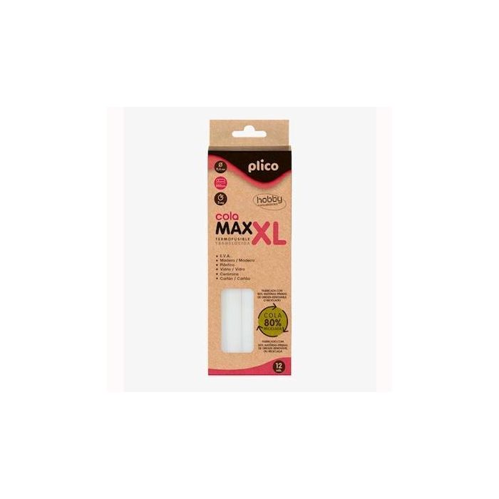 Plico Barras de Cola Termofusible Baja Temperatura Transparentes Eco 80% Reciclada Ø8mm x 200mm - Ideal para Porexpán, Globos, Celofán, PVC