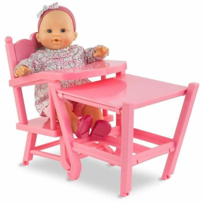 Corolle - Silla rosa alta - Accesorio de comidas - para Poupon 36 y 42 cm - 3 años 2