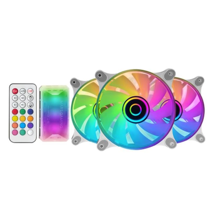 Mars Gaming MF-3DKITW Pack 3 Ventiladores 12cm ARGB Espejo Infinito 3D con HUB, Mando, Controlador Iluminado, Compatible PC Blanco 1 Mars Gaming MF-3DKITW Pack 3 Ventiladores 12cm ARGB Espejo Infinito 3D con HUB, Mando, Controlador Iluminado, Compatible PC Blanco 1