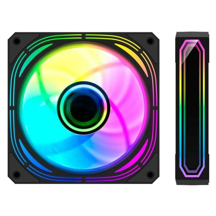 Coolbox Kit de 4 Ventiladores para Caja PC Infinity Pro ARGB 120mm, 1200 RPM, Rodamiento Hidráulico, Baja Sonoridad 3