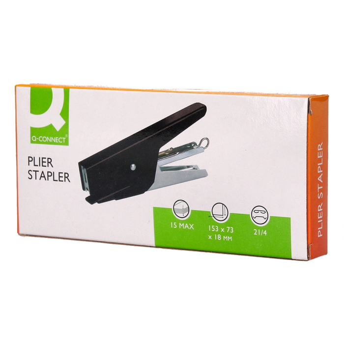 Q-connect Grapadora de Tenaza Capacidad 15 Hojas Grapas 21/4 Metalizada 5