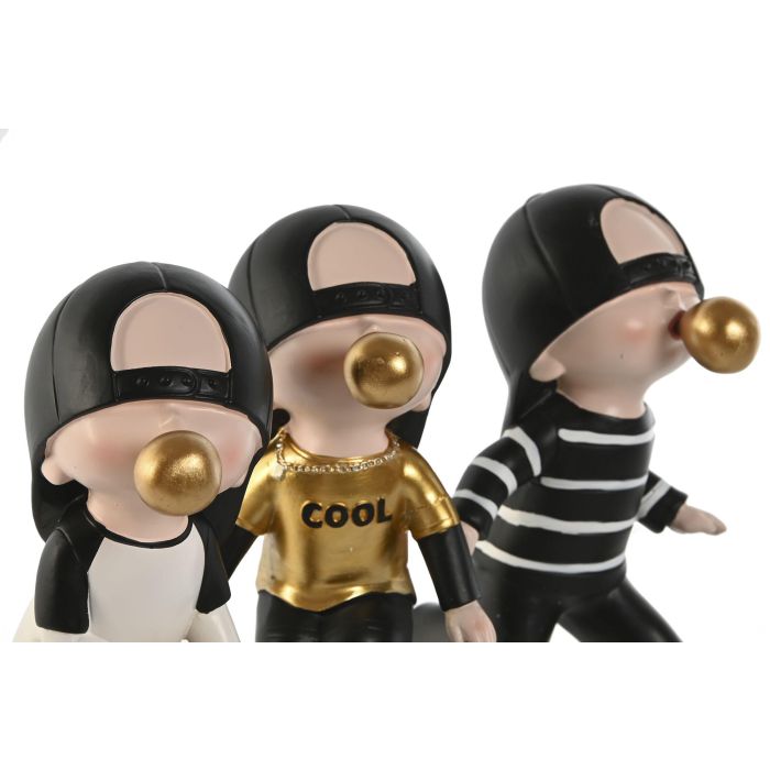 Figura Urban DKD Home Decor Multicolor Negro 11 x 18 x 11.3 cm (3 Unidades) 1 Figura Urban DKD Home Decor Multicolor Negro 11 x 18 x 11.3 cm (3 Unidades) 1