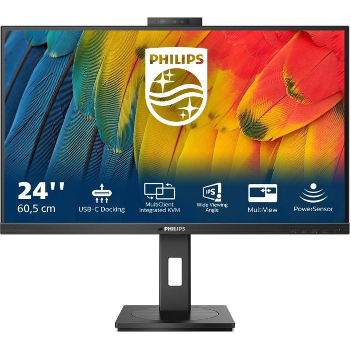 60.5cm/23.8" (1920x1080) Philips 24B1U5301H 16:9 FHD IPS 4ms 75Hz HDMI DP USB-C Speaker Black 1