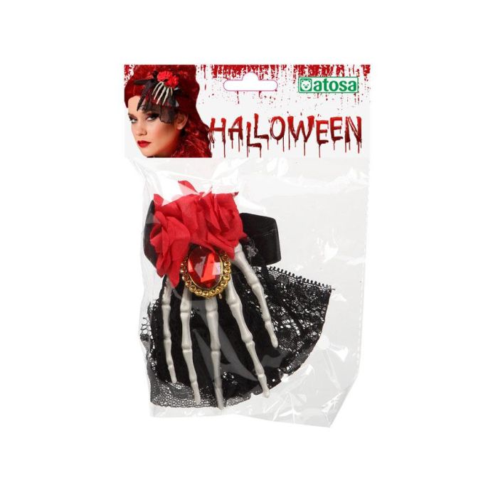 Accesorio Pelo Halloween Mano Esqueleto Mujer Adulto 1