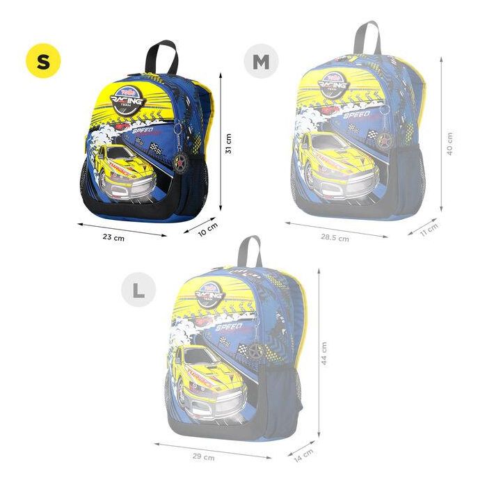 Totto Mochila Escolar Pequeña Coches de Carreras MJ04VLC001-2310-6J7S Azul 31x23x10 cm 2 Totto Mochila Escolar Pequeña Coches de Carreras MJ04VLC001-2310-6J7S Azul 31x23x10 cm 2