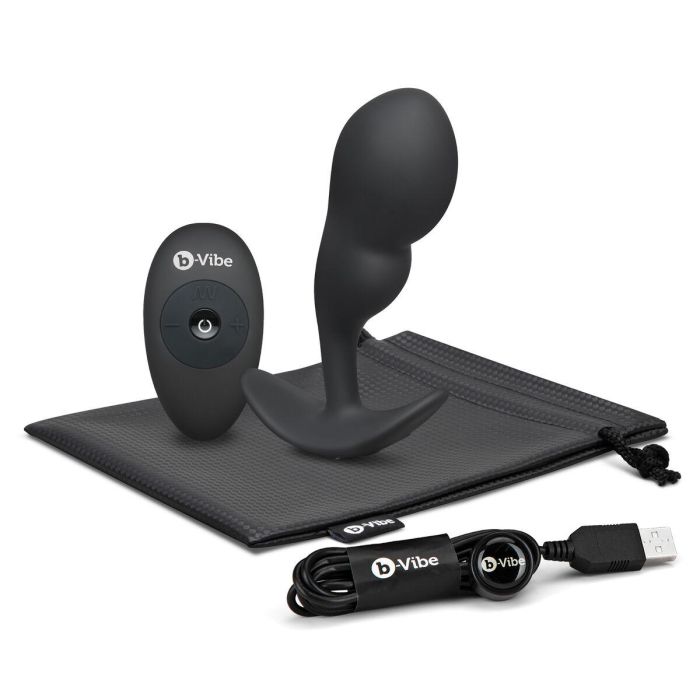 Plug anal con control remoto B-Vibe Negro 1