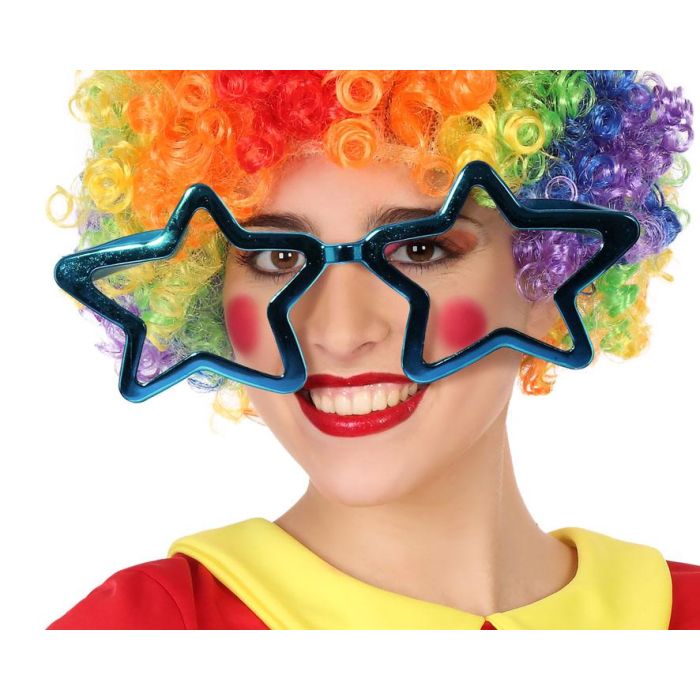 Gafas Estrellas Azul XXL para Fiestas y Disfraces - Brillante y Metálicas 0 Gafas Estrellas Azul XXL para Fiestas y Disfraces - Brillante y Metálicas 0