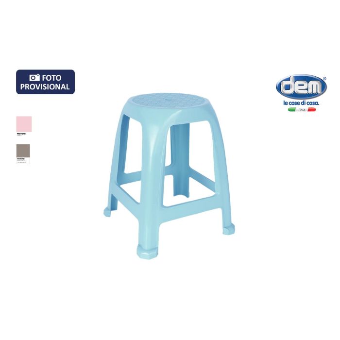 Inde Taburete de Colores Cuadrado - 37.6 cm Ancho x 37.6 cm Fondo x 45.5 cm Alto (12 Unidades)