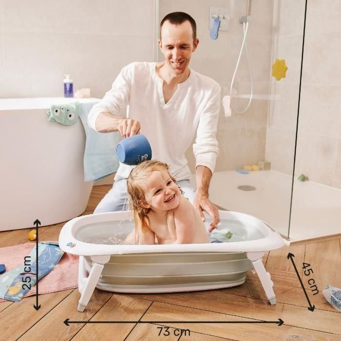 BADABULLE Bañera plegable, 35L, súper compacta, tapón de drenaje con indicador de calor, diseño divertido 5 BADABULLE Bañera plegable, 35L, súper compacta, tapón de drenaje con indicador de calor, diseño divertido 5