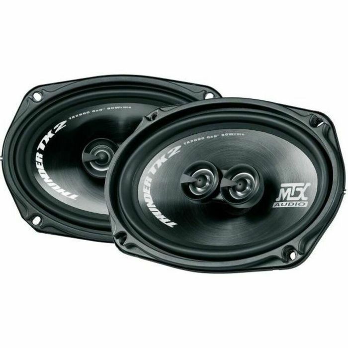 MTX Audio TX269C Altavoz Coaxial 3 Vías 6x9 80W RMS 320W Pico 4 Ohm Membrana Polipropileno Doble Tweeter 13mm