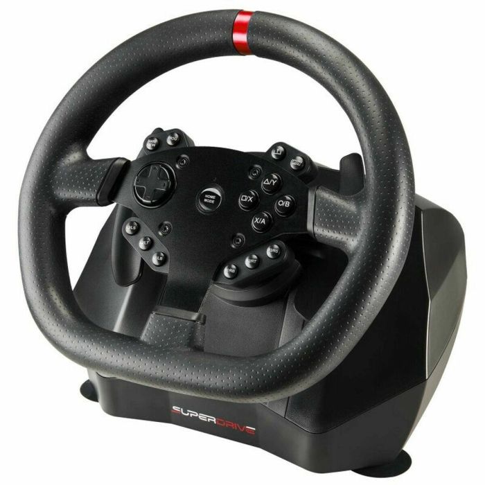 Subsonic GS950-X Volante de Carreras 900° con Palanca de Cambios Manual, 3 Pedales y Levas