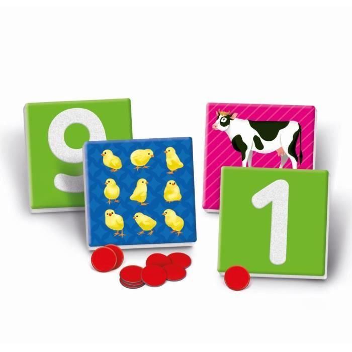 Montessori - Clementoni - Números táctiles - Juego educativo de aprendizaje de los números - 10 cartas de números aproximados - A partir de 3 años 1