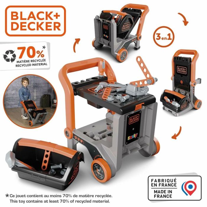 Smoby Black+Decker Carretilla de mano - Juguete para construir a partir de 3 años 6 Smoby Black+Decker Carretilla de mano - Juguete para construir a partir de 3 años 6