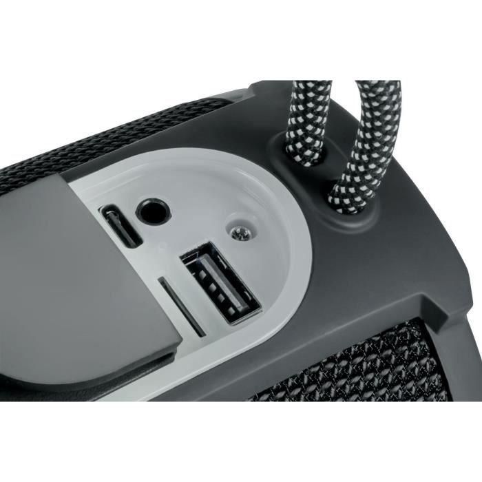 Bigben Mainstream 3 BIG3499550389265 - Altavoz Inalámbrico Luminoso Bluetooth 5.3, 30W, TWS, USB, Micro-SD, Batería USB-C 4