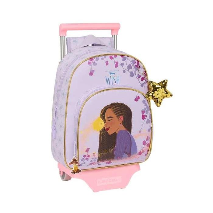 Mochila Escolar con Ruedas Wish Lila 28 x 34 x 10 cm