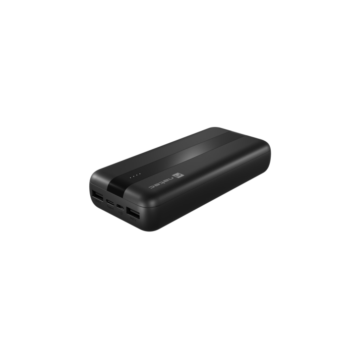 NATEC Trevi Power Bank / Batería Externa 20000 mAh de Polímero de Litio con Múltiples Puertos USB-A y USB-C, Color Negro