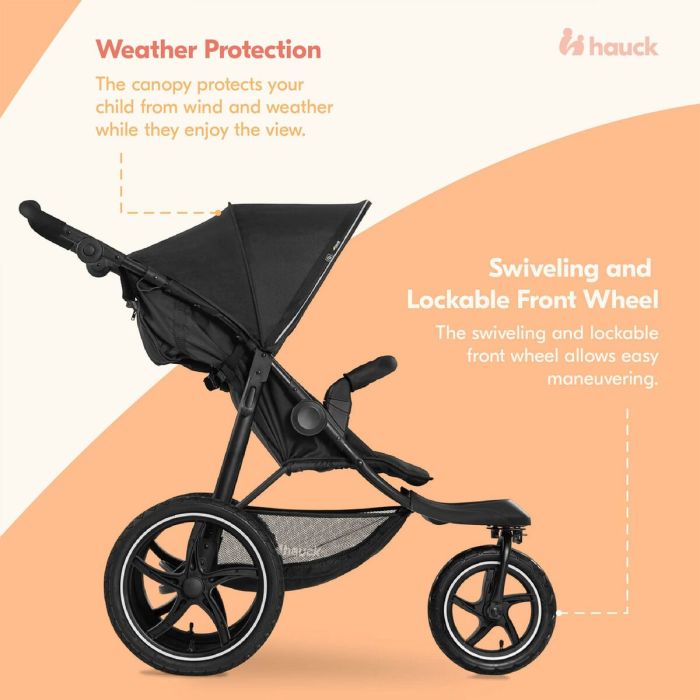 Carro de Paseo para Bebé Hauck Negro 11 Carro de Paseo para Bebé Hauck Negro 11