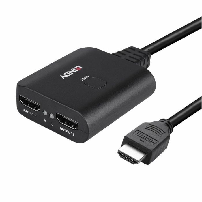 Adaptador HDMI a 2 x HDMI LINDY 38356 Negro 1