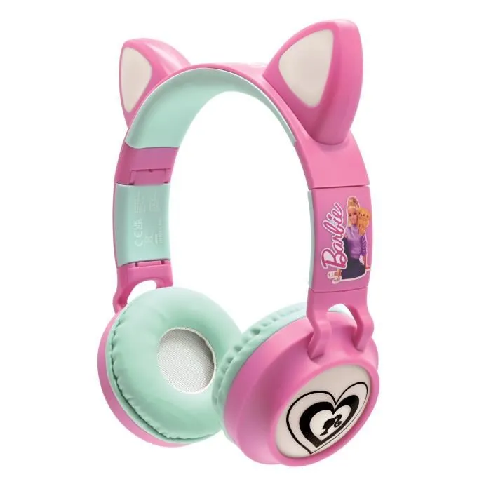 Barbie Auriculares Inalambricos Recargables con Luz y Orejas de Gato para Niños 1 Barbie Auriculares Inalambricos Recargables con Luz y Orejas de Gato para Niños 1