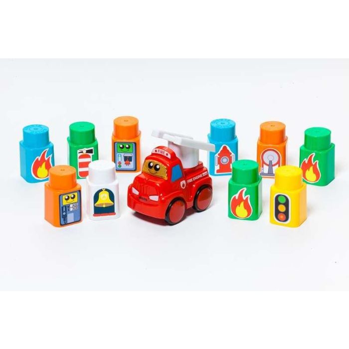 Juego construcción estación de bomberos con coche electrónico, luz y sonido 53x31x31 cms 11 Juego construcción estación de bomberos con coche electrónico, luz y sonido 53x31x31 cms 11