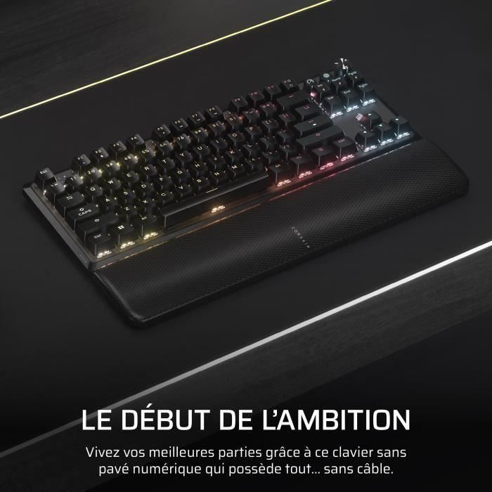 Teclado para juegos - CORSAIR - K70 Core TKL inalámbrico - RGB, interruptores MLX Red v2 1 Teclado para juegos - CORSAIR - K70 Core TKL inalámbrico - RGB, interruptores MLX Red v2 1