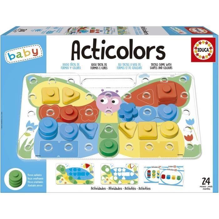 Educa EDU8412668201699 Articolors - Juego Educativo de Apilamiento con Fichas de Colores y Formas Geométricas para Niños de 2+ Años 3 Educa EDU8412668201699 Articolors - Juego Educativo de Apilamiento con Fichas de Colores y Formas Geométricas para Niños de 2+ Años 3