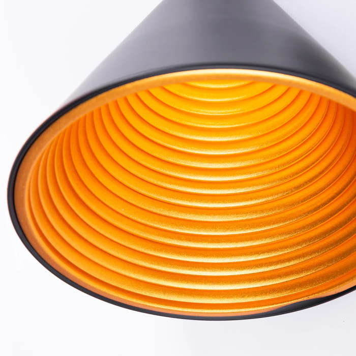 Lámpara Colgante "Julianna" Estilo Nórdico Vintage Aluminio Negro [SKD-P026-B] 5